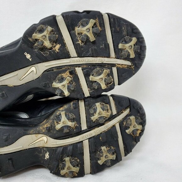 NIKE DURASPORT SMU 317682-102 MEN'S LEATHER SOFT SPIKES GOLF SHOES SIZE 10.5 - Picture 9 of 12